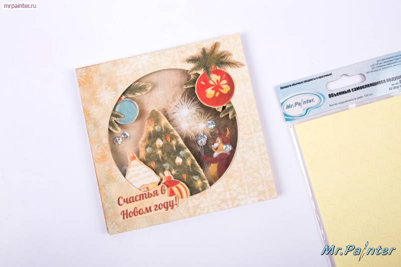 Новогодняя открытка «Новогоднее окошко» - всё для скрапбукинга от luchistii-sudak.rur